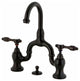 Kingston Brass Bridge Bathroom Faucet With Brass Pop-Up, Oil Rubbed Bronze