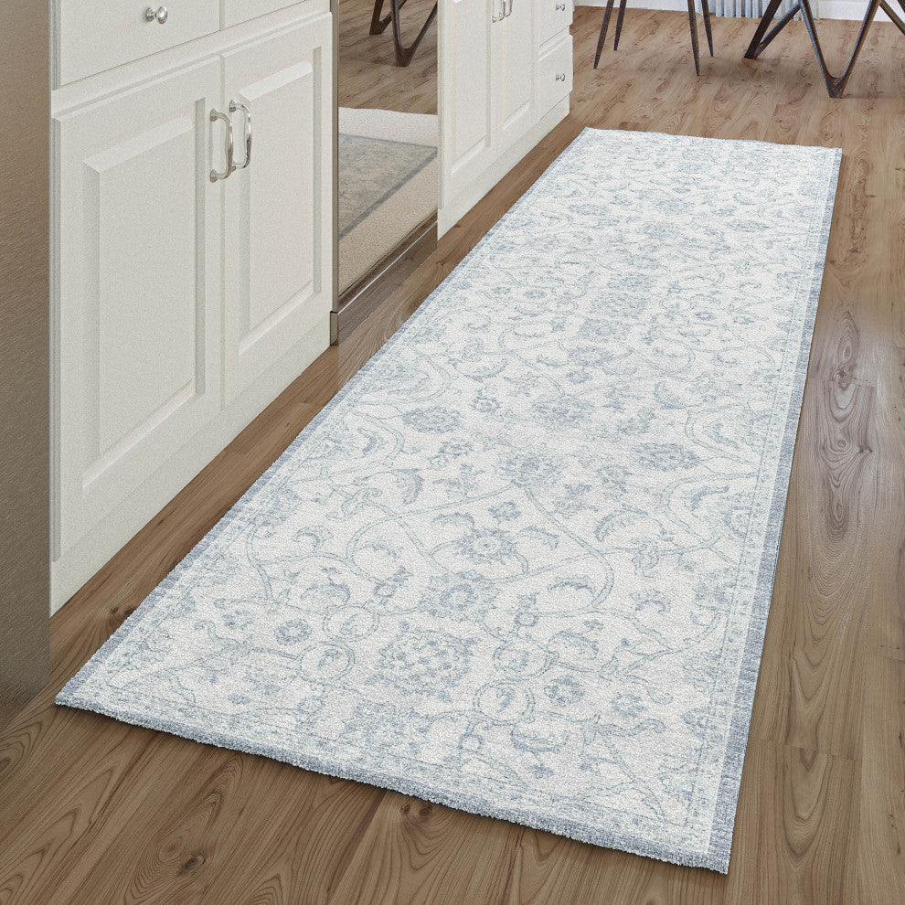 Tuscany TU8 Denim 2'6" x 10' Runner Rug