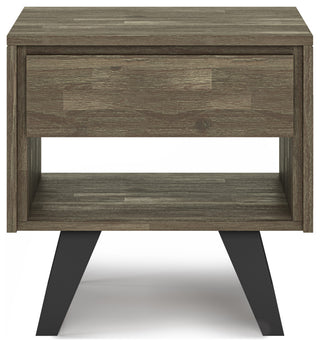 Lowry End Table, Distressed Grey