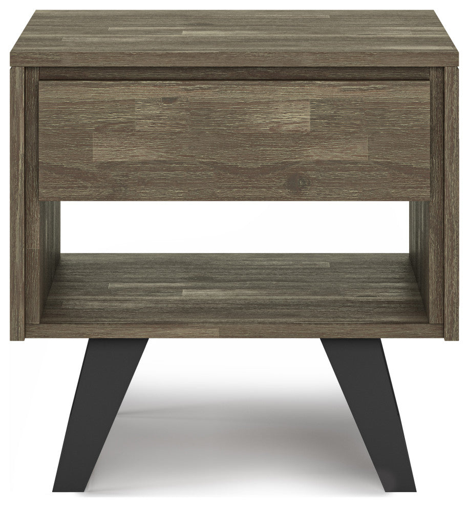 Lowry End Table, Distressed Grey