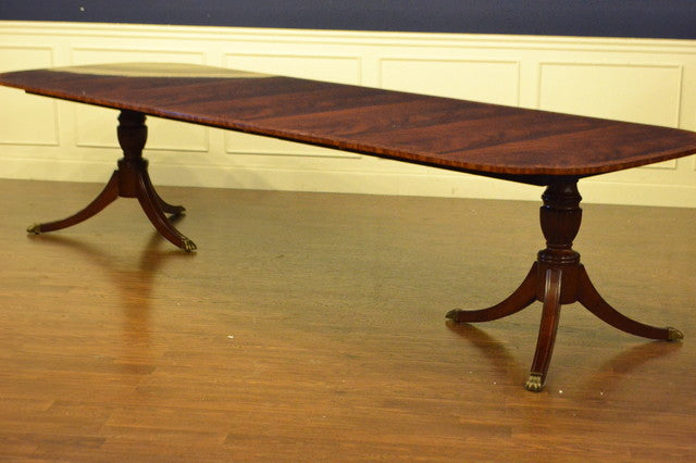 Mahogany Scalloped Corner Dining Table by Leighton Hall