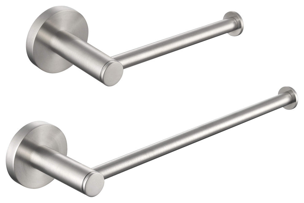 Circular 2-Piece Bathroom Hardware Set, Brushed Nickel