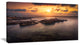 "Sunset Over African Seashore" Oversized Beach Canvas Artwork, 32"x16"