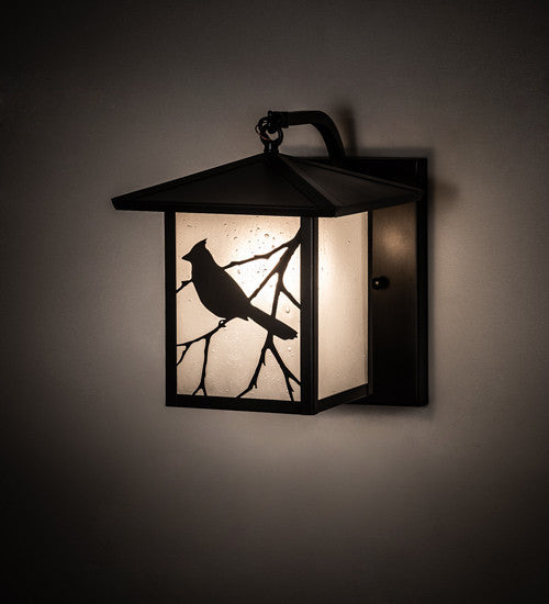 9 Wide Seneca Song Bird Curved Arm Wall Sconce