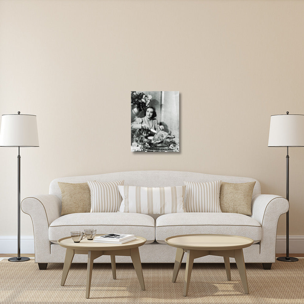 "Thanksgiving - Joan Crawford" Canvas Giclee by Hollywood Photo Archive, 24"x30"