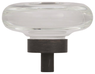 Amerock BP36652 Glacio 1-3/4 Inch Mushroom Cabinet Knob - Crystal / Oil-Rubbed