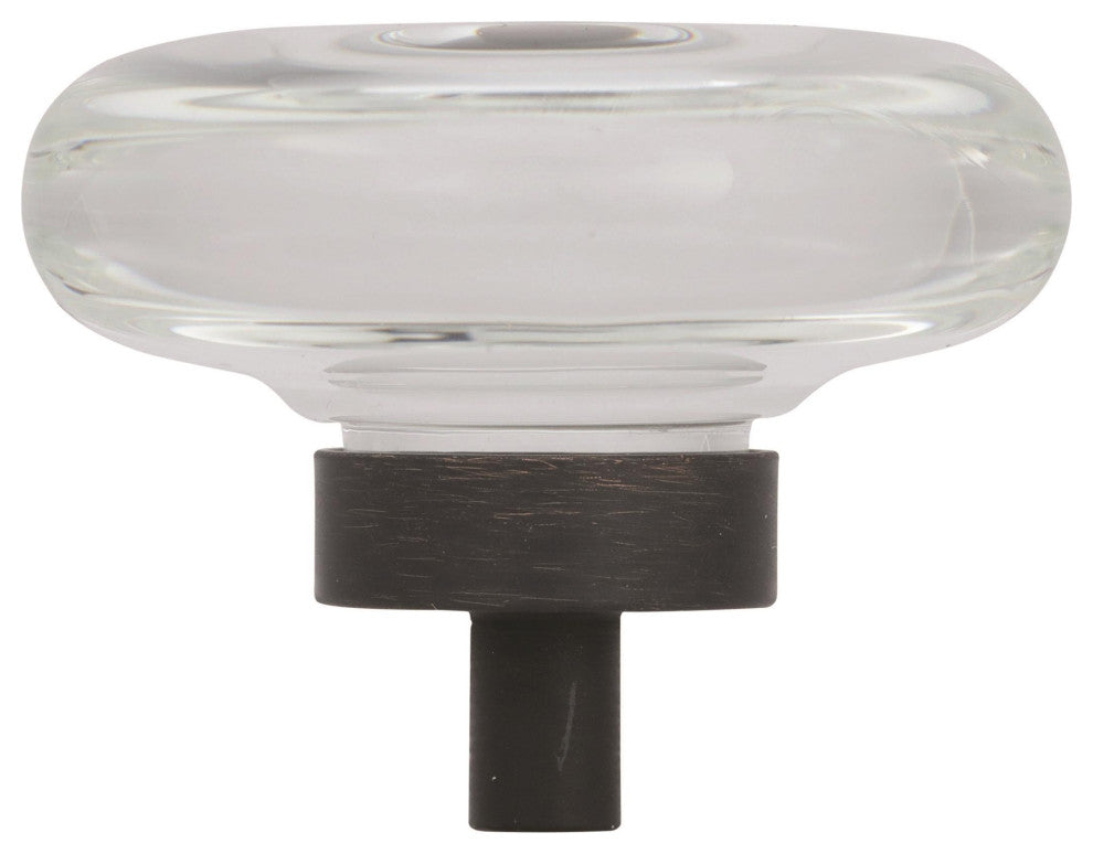 Amerock BP36652 Glacio 1-3/4 Inch Mushroom Cabinet Knob - Crystal / Oil-Rubbed