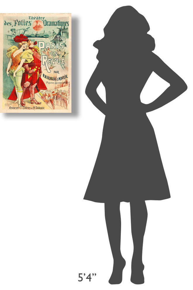 "Paris Revue 1893" Stretched Canvas Giclee by Hollywood Photo Archive, 18"x24"