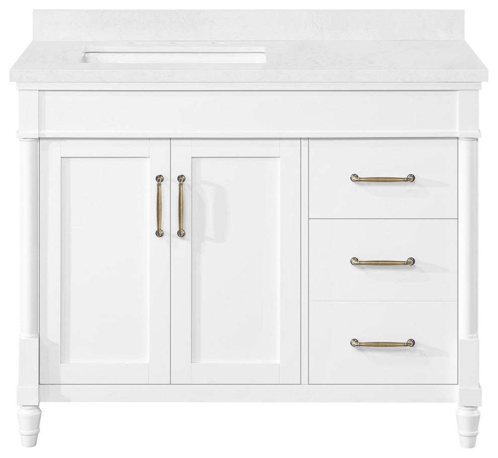 OVE Decors Salisbury Bathroom Vanity, White, 42 in