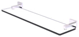 Montero 22" Glass Vanity Shelf, Beveled Edges, Satin Chrome