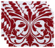 British Colonial, Geometric Print Placemat, Red