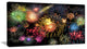 "Colorful Fireworks at Night" Skyscape Canvas Photo Print, 40"x20"