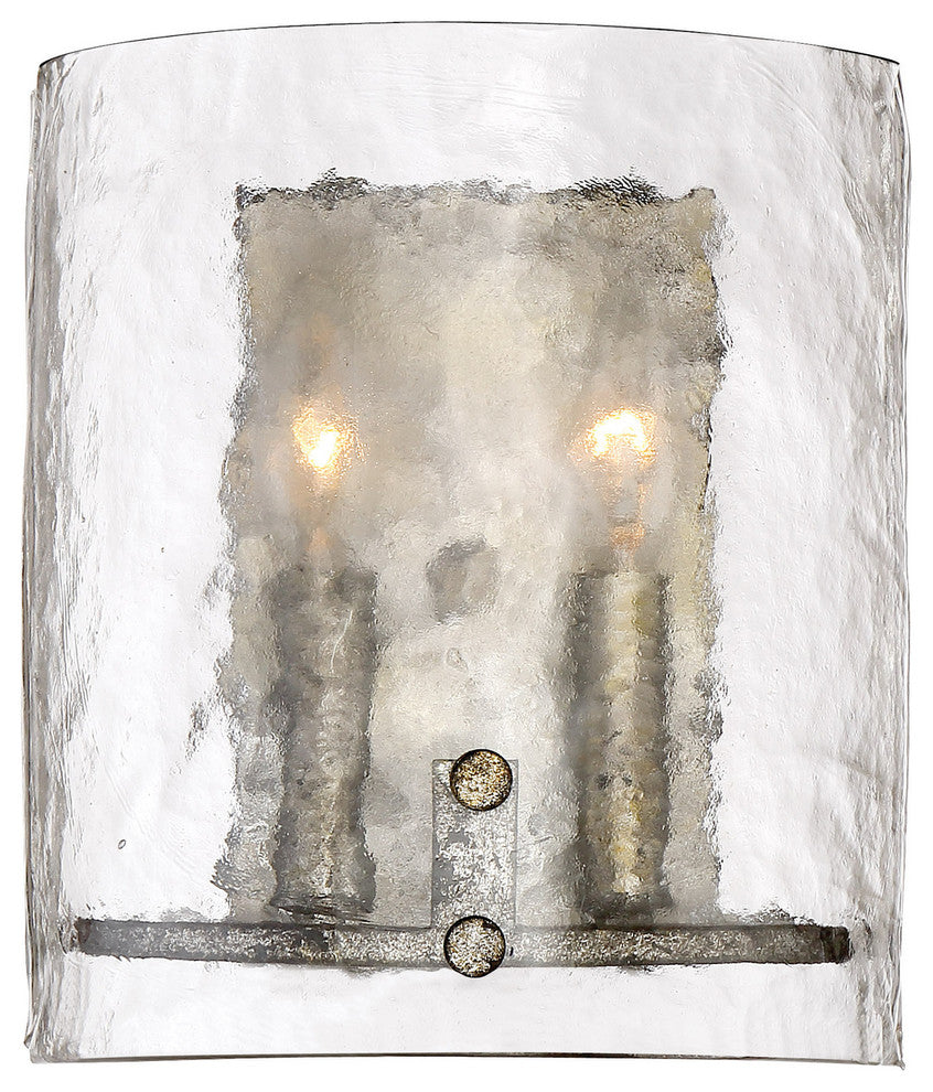 Quoizel FTS8802MM Two Light Wall Sconce Fortress Mottled Silver
