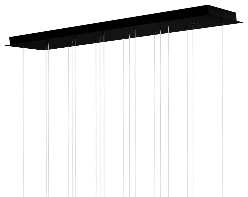 Integrated LED Black Chandelier