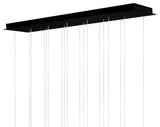 Integrated LED Black Chandelier
