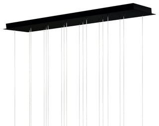 Integrated LED Black Chandelier