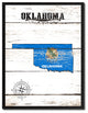 Oklahoma State Flag Canvas, 13"x17"