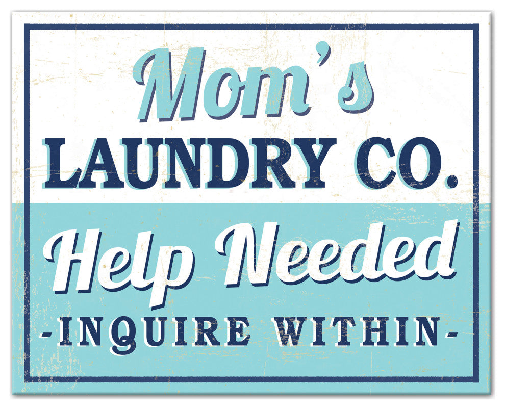 Mom's Laundry Co. 16x20 Canvas Wall Art