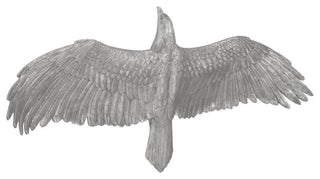 Soaring Eagle Wall Art, Resin, Silver Leaf, Large
