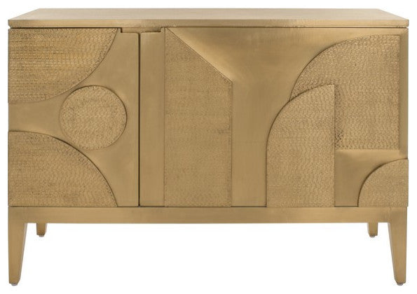 Safavieh Couture Dorielle Brass Covered Sideboard Gold