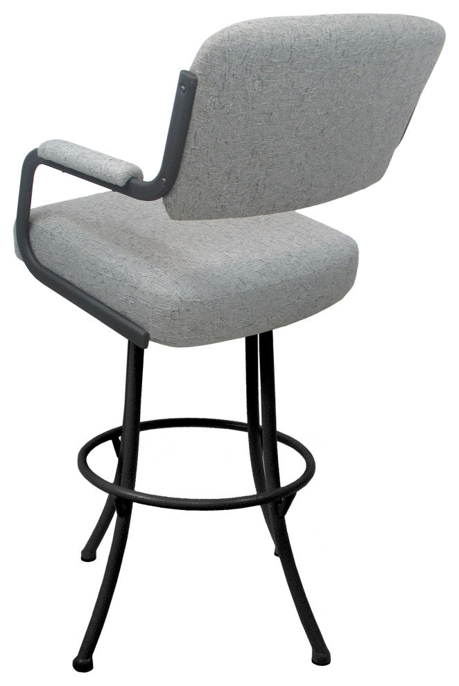 Swivel Counter Metal Bar Stool, Hemsath Slate - Grey, 34"