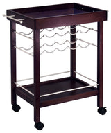Bar Cart, Mirror Top, Wine Rack