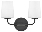 Lark 853452 Kline 2 Light 14"W Bathroom Vanity Light - Black