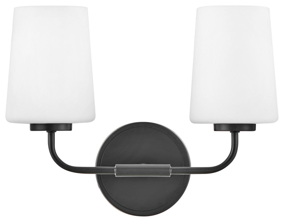 Lark 853452 Kline 2 Light 14"W Bathroom Vanity Light - Black