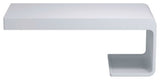 ADM Rectangular Wall Mounted Countertop, White, 39", Matte White
