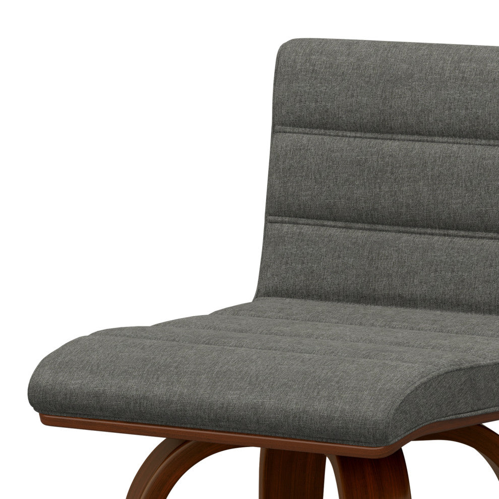 Roland Swivel Counter Height Stool, Grey Linen Look Fabric