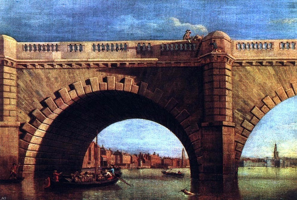 Samuel Scott Part of Old Westminster Bridge, 18"x27" Wall Decal