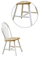 Damen Windsor Dining Chairs, Natural and White, Set of 4