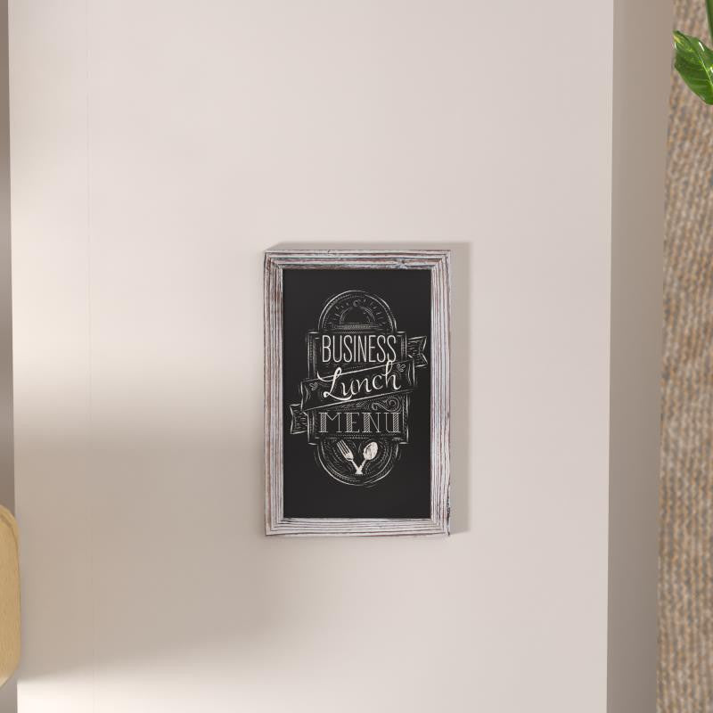 Canterbury Wall Mount Magnetic Chalkboard Sign Set-11" x 17", White Washed, 11" X 17"