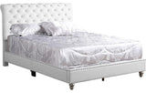Glory Furniture Maxx Faux Leather Upholstered Full Bed in White