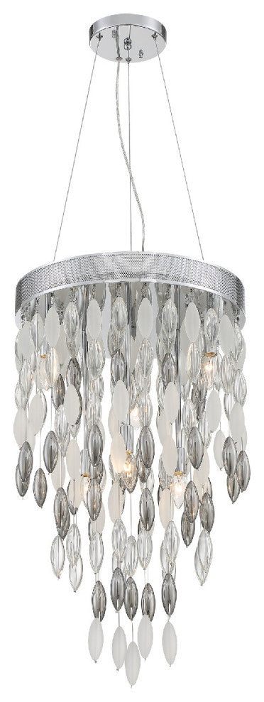 Crystorama HUD-A2216-CH, 6-Light Chandelier, Polished Chrome