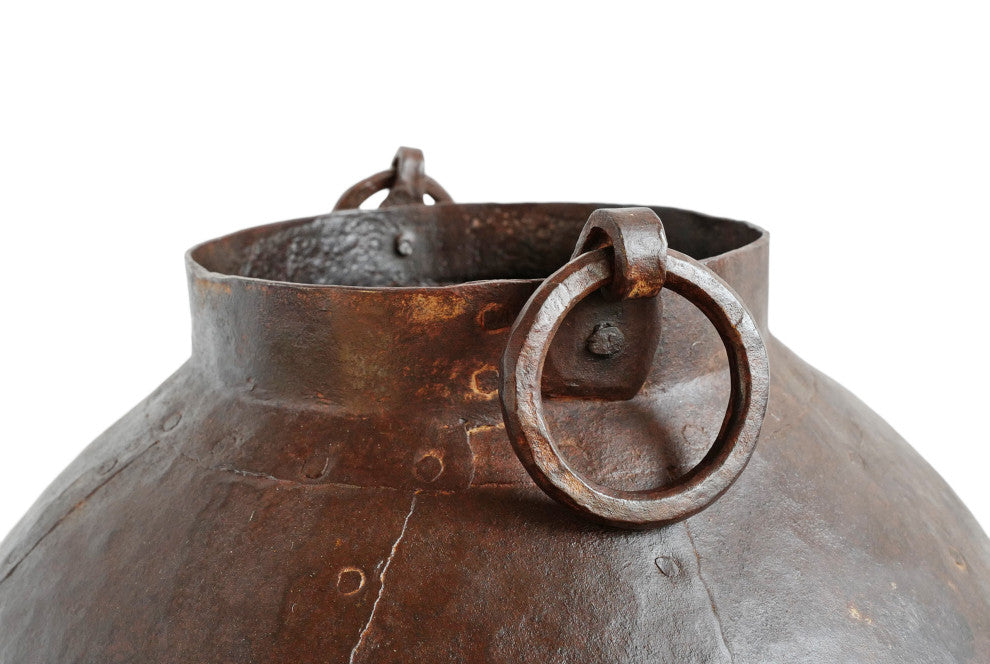 Consigned Vintage Solid Iron Pot