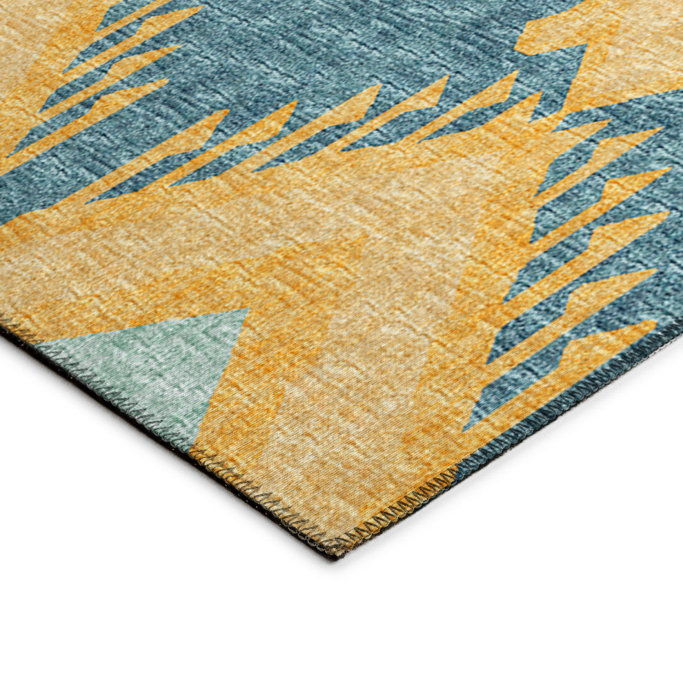 Indoor/Outdoor Sedona SN2 Marigold Machine Washable 10' x 10' Round Rug