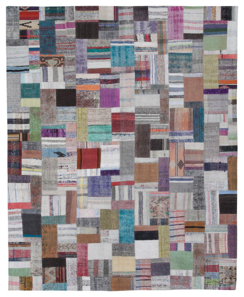 Rug N Carpet - Handmade Turkish 8' 1'' x 10' 0'' Rustic Patchwork Kilim Rug