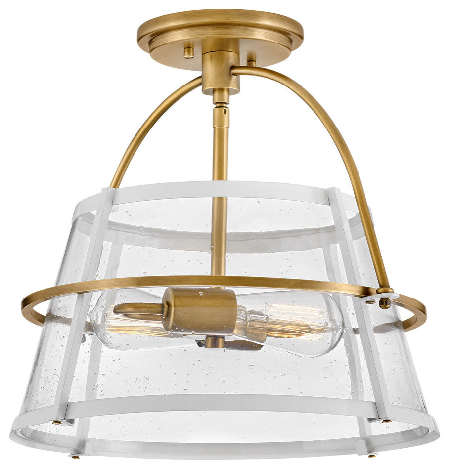 Hinkley Lighting 38111 Tournon 2 Light 15"W Semi-Flush Ceiling - Heritage Brass