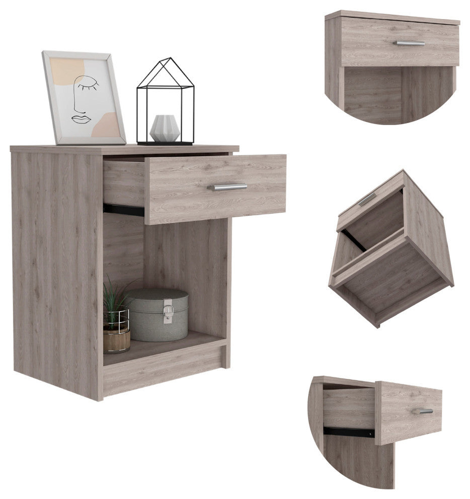 Pictor Nightstand, Light Grey