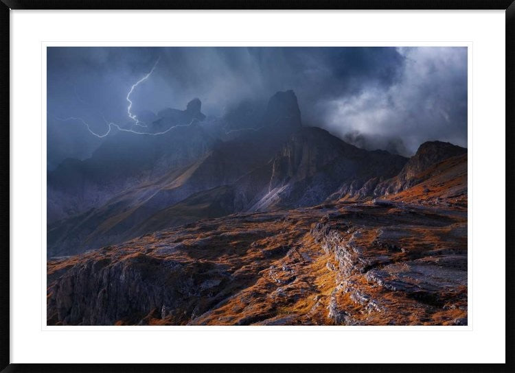 "Bergwetter" Framed Digital Print by Franz Schumacher, 44x32"