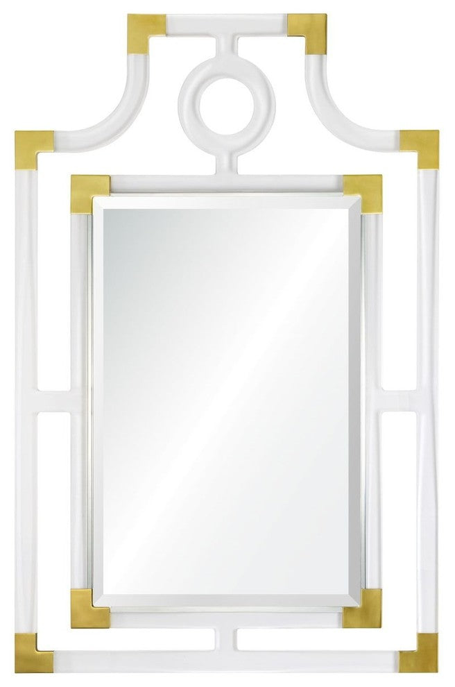 Aria Acrylic Mirror, Brass