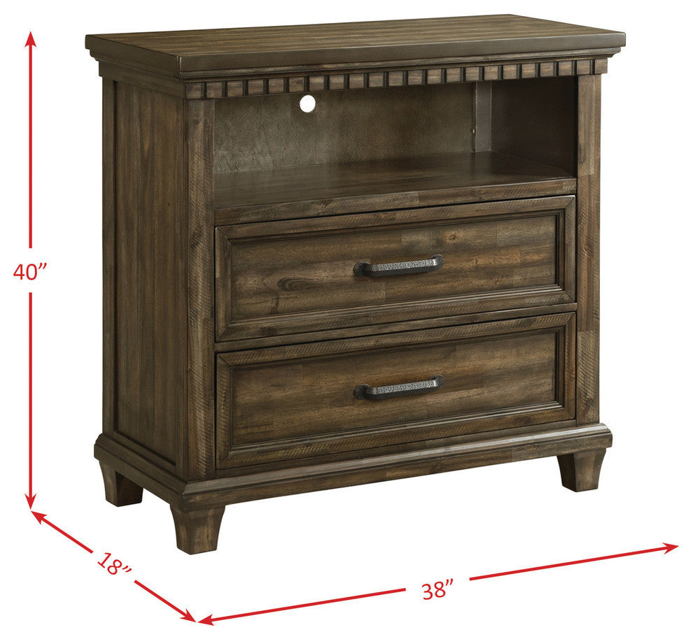 Johnny 2-Drawer Media Chest With Media Compartment