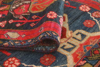 Fine Vintage Distressed Aeker Navy/Purple Runner, 2'3x9'9