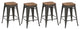 Tynan Metal and Wood Bar Stools, Set of 4, 30"