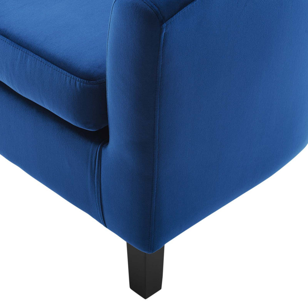 Armchair Accent Chair, Velvet, Blue Navy, Modern, Living Lounge Hospitality