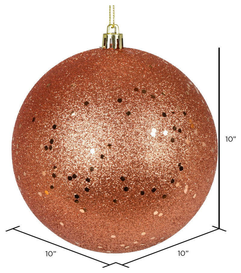Vickerman N592571Dq 10" Coral Sequin Ball Ornament