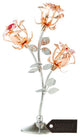 Rose Gold and Chrome Plated Rose Flower Tabletop Ornament