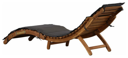 vidaXL 2x Sun Loungers with Cushions Dark Gray Solid Wood Acacia Sun Tan Bed