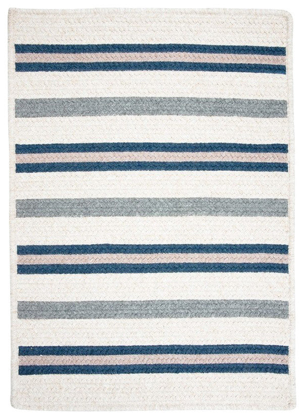 Colonial Mills Allure AL59 Polo Blue Stripes Area Rug, Rectangular 12'x15'